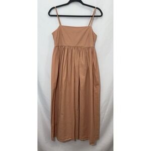 Nordstrom Peach Empire Waist Fit & Flare Midi Dress Womens Size S